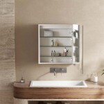 Mereo Koupelnová galerka 60 cm, zrcadlová skříňka, stříbrná CN190P