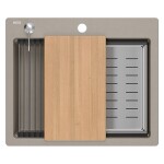 Quadron - Granitový dřez KURT 110 WORKSTATION BEIGE ZLE-09040