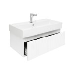 Koupelnová skříňka s baterií a umyvadlem SAT Evolution 1 78x30x44,8 cm bílá mat SATEVO80WMU2BA SATEVO80WMU2BA