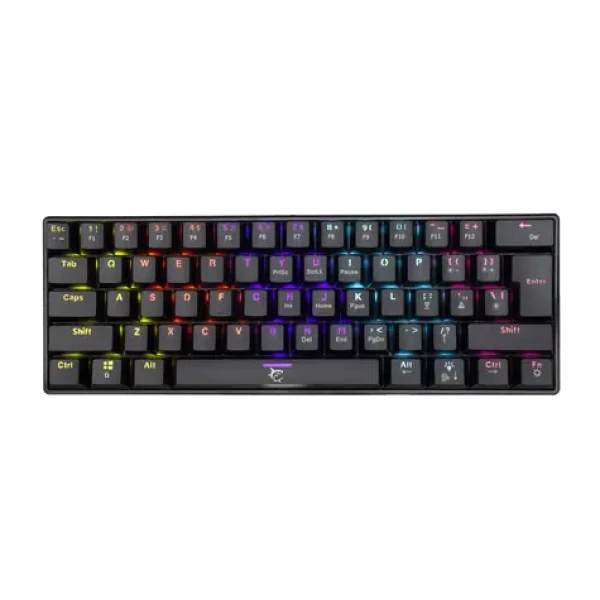 White Shark GK-2022 SHINOBI černá / Herní klávesnice / mechanická / BROWN Switch / US Layout / USB / LED (SHINOBI-B-US-BROWN.S)