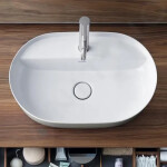 DURAVIT - Luv Umyvadlo na desku, 600x400 mm, bez přepadu, s otvorem pro baterii, WonderGliss, bílá/matná šedá 03806023001