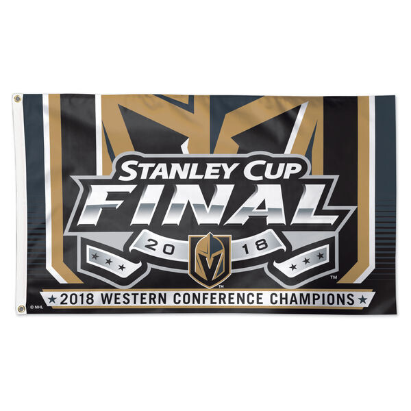 Wincraft Vlajka Vegas Golden Knights NHL 2018 Western Conference Champions On-Ice Flag Velikost: USA