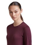 Dámské merino triko dlouhý rukáv ICEBREAKER Wmns 200 Oasis LS Crewe, Dark Berry velikost: XS