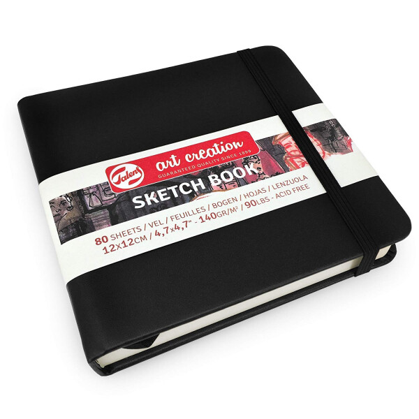 Talens Art Creation Sketch Book - skicák v černé tvrdé vazbě 12x12 cm 80 listů 140 g