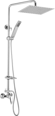JB Sanitary Sprchová sestava s baterií FINERY s horním vývodem, 25x25cm, s příslušenstvím SF 56 011 05 5