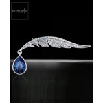 Brož Swarovski Elements Adelardi, Tmavě modrá