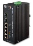 Planet IGS-624HPT PoE switch / 4x 1000Base-T / 2x SFP 100/1000Base-X / 802.3at 120W / DIN / IP30 (IGS-624HPT)