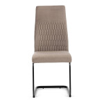 Židle jídelní, cappucino látka, černý kov