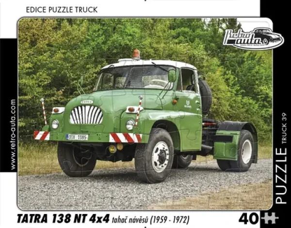 RETRO-AUTA Puzzle TRUCK č.39 Tatra 138 NT 4x4 tahač návěsů