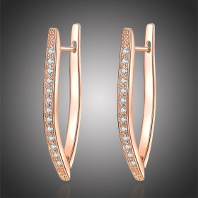 Náušnice se zirkony Gorgina Rose Gold, Zlatá