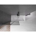 MEXEN/S - Velar L dvoukřídlá posuvná vanová zástěna 100 x 150, grafit, grafit metal 896-100-003-41-95