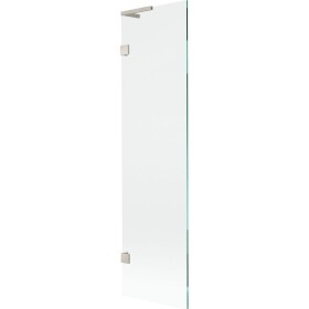 MEXEN/S - Lunar L vanová zástěna FIX 50 x 150, transparent, nikl kartáčovaný 897L-050-000-97-00