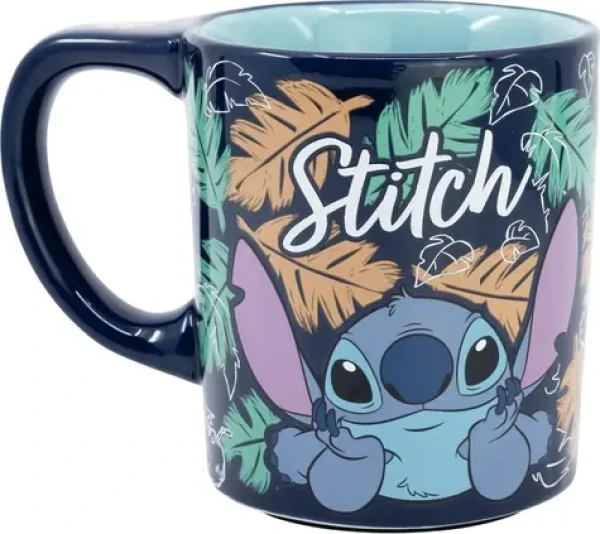STOR Hrneček keramický s protiskluzovým dnem 295 ml Stitch (75888)