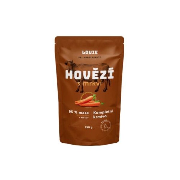 Louie kapsička pro psy, Hovězí s mrkví Hmotnost balení: 150 g