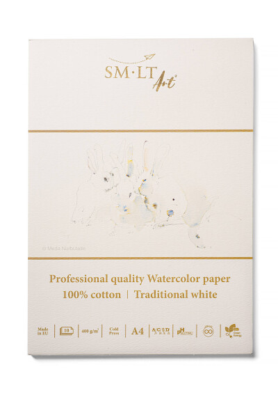 SM.LT Professional Quality akvarelový blok A5 400 g/m2, 10 listů