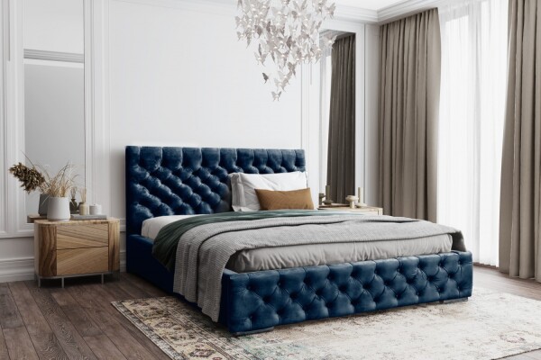 FRONTI Postel MODEL 02 140x200 modrá - MAGIC VELVET 2216