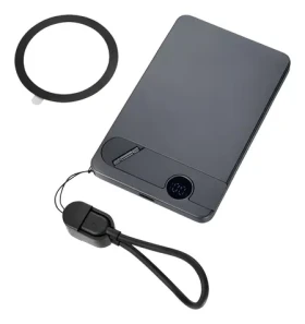 TROIKA STROMKONSERVE 5 šedá, černá / Powerbanka / 5000 mAh / MagSafe / Bezdrátové nabíjení 15W / USB-C PD 20W (POP50/TI)