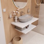 Vysoká umyvadlová baterie SAT Fusion bez výpusti páka kulatá černá SATBSFU285KPC SATBSFU285KPC