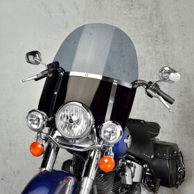 Harley Davidson Flstc Heritage Softail Classic 2012-2017 plexi štít - Lehce kouřové / 52 cm / Černá