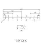 CERANO - Stěnový zápustný profil pro sprchové zástěny Walk-in - 8 mm - zlatá - 200 CER-476831