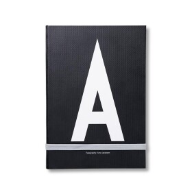 DESIGN LETTERS Notes v pevných deskách A A5, černá barva, papír