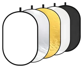 Neewer Reflektor 5v1 80×120 cm / Fotografický reflektor / skládací / 5 povrchů / přepravní taška (RF0812)