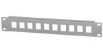 Intellinet 10" šedá / Patch panel / 10 portů / 1U / neosazený (714969)