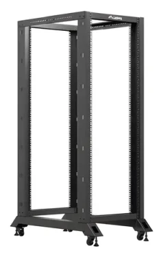 Lanberg Open Rack 32U černý / Otevřený rack / 19" / 600 x 1000 mm / Nosnost 600 kg (OR01-6032-B)