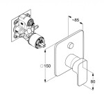 KLUDI - Renon Baterie pod omítku pro 2 spotřebiče, chrom 427590575