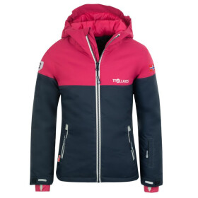 Trollkids Dívčí bunda s kapucí Hallingdal Navy blue/pink (223-114) 110