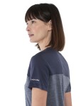 ICEBREAKER Wmns Merino 125 Cool-Lite™ Sphere III SS Tee Colour Block, Graphite Heather/Graphite/Cb velikost: S