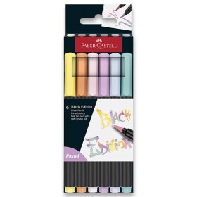 Fixy Faber-Castell Black Edition Brush, pastel, 6ks