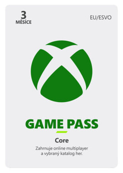 Microsoft Game Pass Core 3m / přístup na 3 měsíce / elektronická licence (3D5-00029)