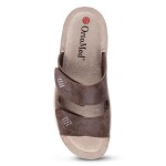 Dámské pantofle na klínku s kamínky hnědé vel. 39