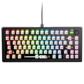Glorious GMMK 3 75% barebone ANSI černá / herní 75% TKL / USB-C / bez spínačů / ANSI layout / RGB / 1.4m (GLO-KB-GMMK3-75-BB-W-BLK-US)