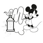 Presco Group Plánovací kalendář Mickey Mouse s omalovánkami, nedatovaný, 30 x 30 cm