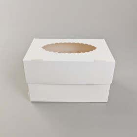 Cake star krabička na 2ks cupcakes nebo dezerty bez vložky 16 x 10 x 10 cm