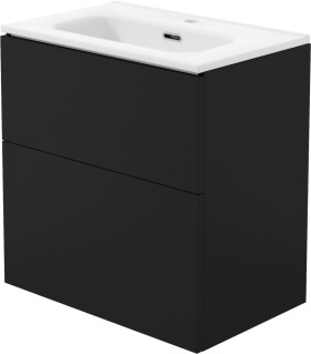 DEANTE - Prizma černá koupelnová skříňka, s umyvadlem - 60 cm; STNU6U6U6M