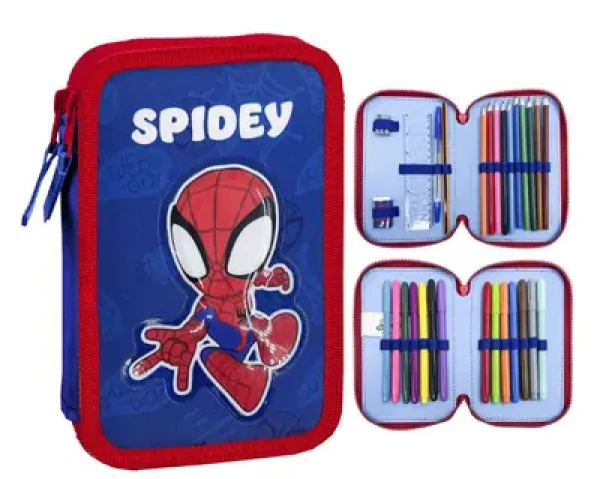 Cerda Pencil Case Spidey - plně vybavený dvoupatrový penál (10200743)