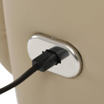 Relaxační křeslo, elektrické zabudované ovládání, krémová, kůže,TV-B3980 CRM3