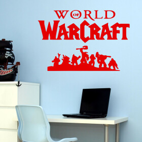 Samolepka World of Warcraft Barva: červená, Velikost: 40 x 26 cm