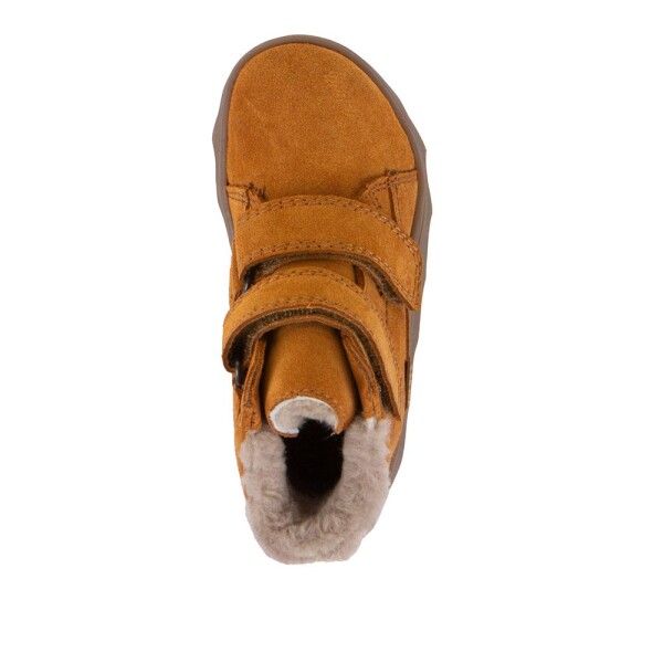 Dětské zimní barefoot boty ZERU TEX FURRY Cognac Froddo G2110151-2 - 25