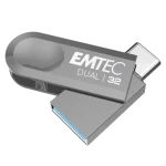 EMTEC Dual D280 USB 3.2 Type-C 32GB stříbrná / flash disk (ECMMD32GD283)