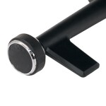 Kancelářské křeslo, šedá ekokůže, houpací mechanismus s aretací ve 4 polohách, kovový kříž, kolečka pro tvrdé povrchy