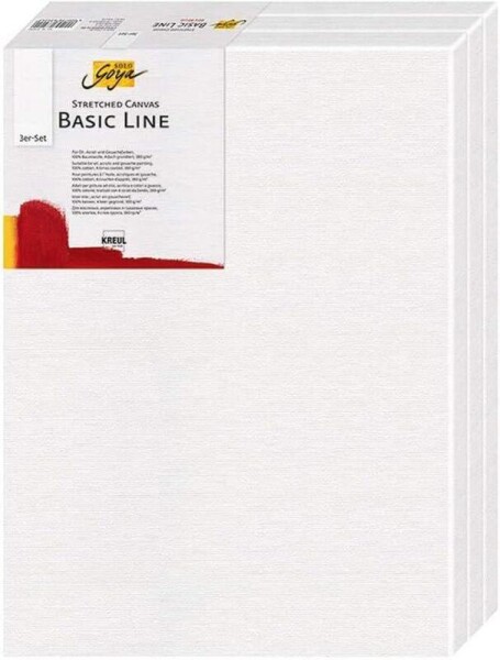 KREUL Basic Line malířské plátno 30 × 40 cm 3 ks