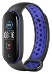 Beline Design černo-modrý / Řemínek pro Xiaomi Mi Band 5/6/7 / silikonový
