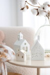 Räder Porcelánový svícen domeček Small Chapel, bílá barva, porcelán