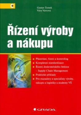 Řízení výroby a nákupu - Gustav Tomek, Věra Vávrová - e-kniha