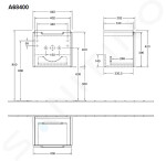 VILLEROY & BOCH - Subway 2.0 Umyvadlová skříňka, 440x420x352 mm, 1 zásuvka, matná bílá A68400MS