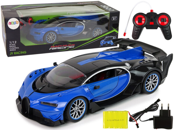 Mamido Dálkově ovládané auto Bugati Chiron Dálkové otevírání dveří modré 1:12